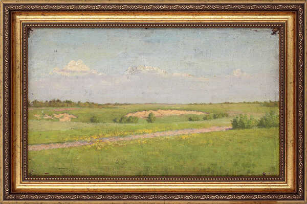 Неизвестный художник. Дорога в поле